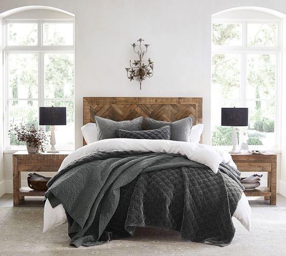 Bedding Set, Layered White Bedding, Blue and White Bedding Ensemble