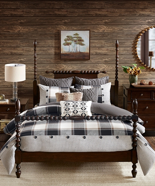Bedding Set with Chunky Knit Blanket, Chunky Knit Throw Styling