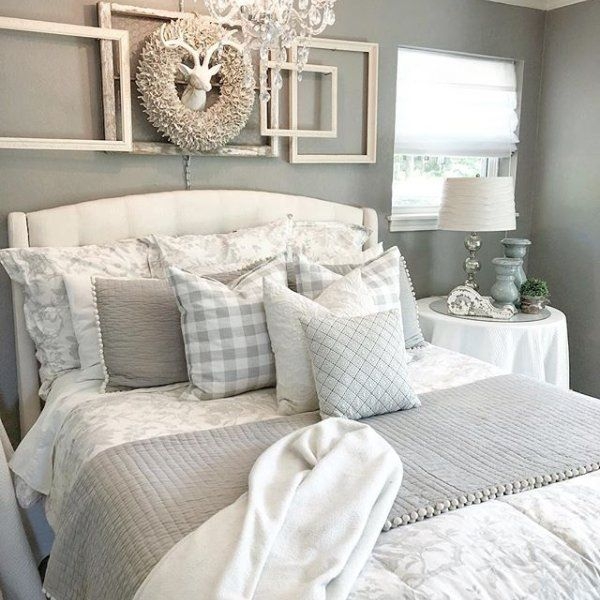 Bedding Set with Ruffled Borders, White Ruffled Farmhouse Bedding Set