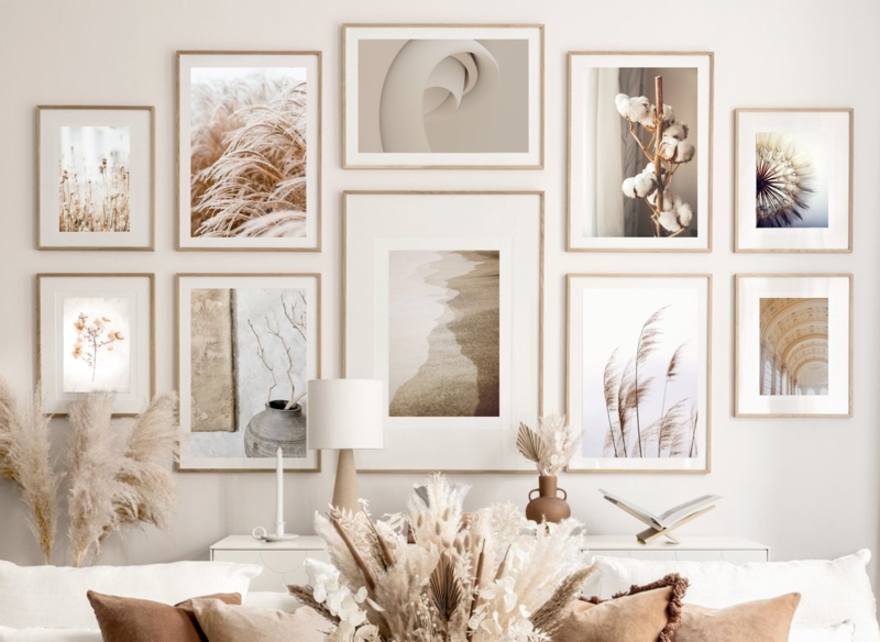 Beige Gallery Wall Set: Italian Architecture & Typography Prints
