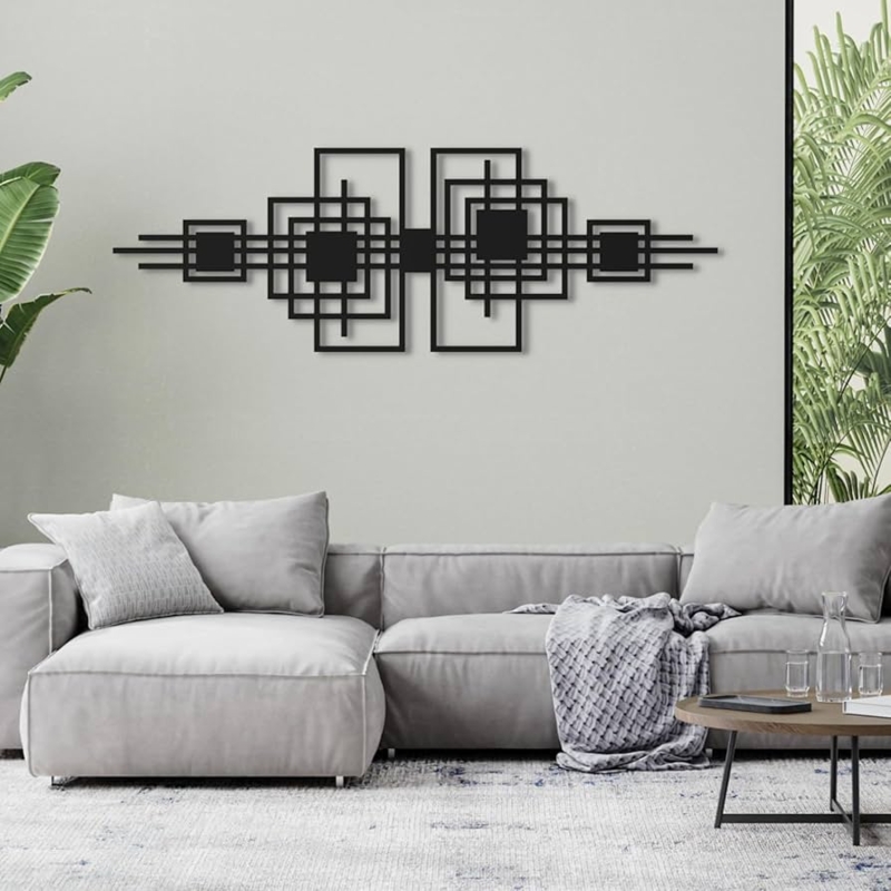 Black Continuous Line Art: Abstract Figure Wall Decor