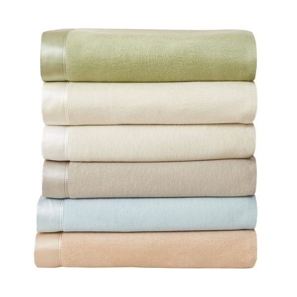 Blanket Grey Wide Satin Border Silk Like Sheen Lustrous Glam