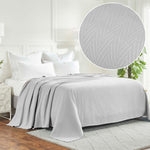 Blanket | Ivory Cotton Chevron Weave | All-Season Breathable Layer