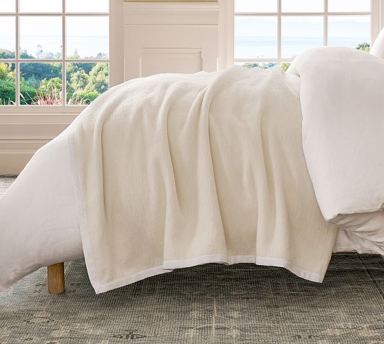 Blanket Stack Chunky Knit Texture Neutral Tones Folded