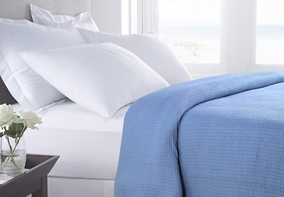 Blanket White Waffle Weave Honeycomb Cotton Breathable