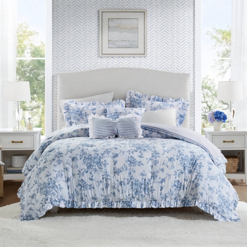 Blue Floral Comforters and Sets - Bed Bath & Beyond