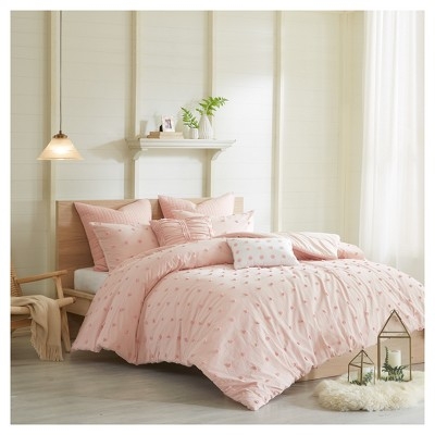 Boho Chic Comforter Set with Clipped Jacquard Texture