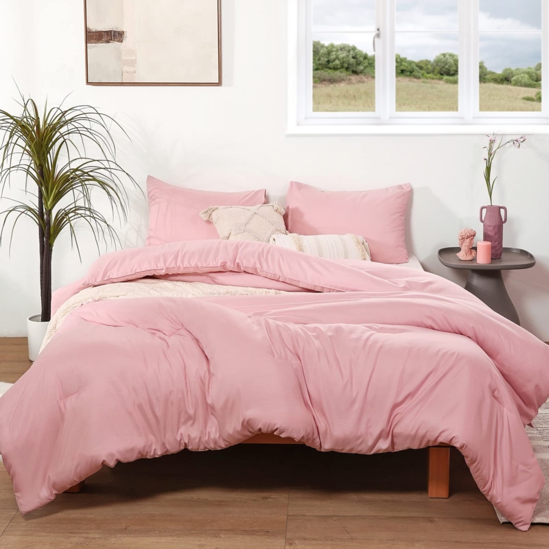 Boho Comforter Set featuring Pom Pom Trim and Pintuck Details