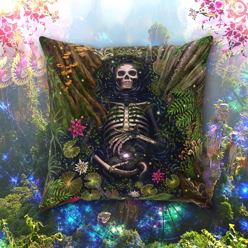 Boho Throw Pillow Terracotta Celestial Pattern Geometric