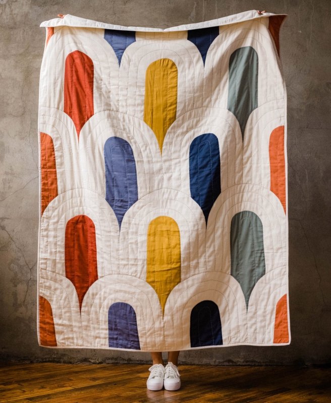 Canopy Patchwork Quilt | Modern Quilted Throw  Anchal Project