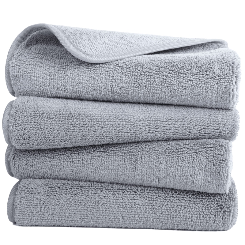 Charcoal Gray Hand Towel, Waffle Weave Microfiber Modern