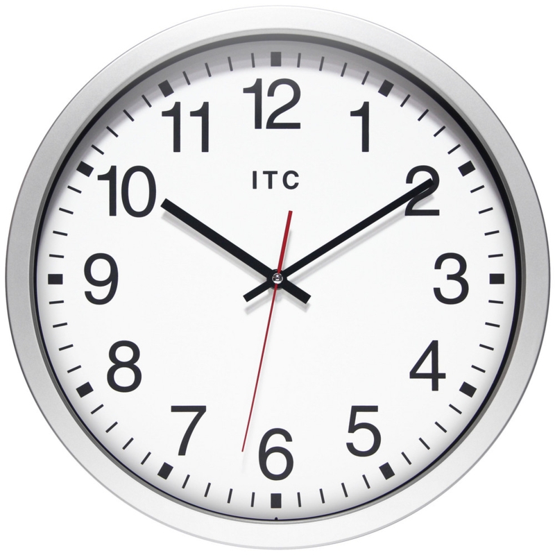 Classic Wall Clock with Slim Bezel & High-Contrast White Dial