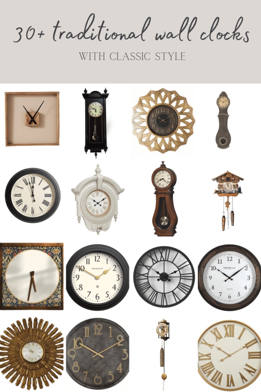 Classic Wall Clock with Stepped Frame and Roman Numerals