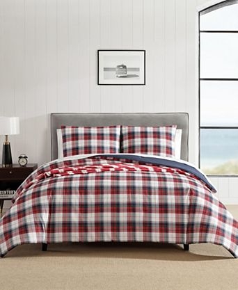 Comforter Set Blue And White Damask Pattern Traditional Classic