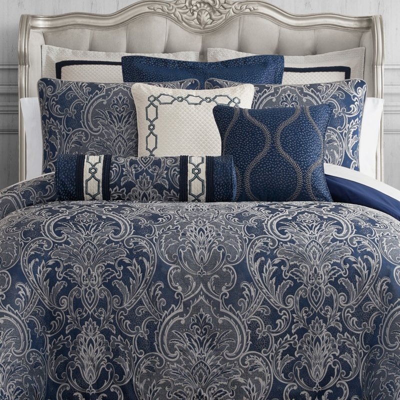 Comforter Set Botanical Print Embroidery Traditional Classic Style