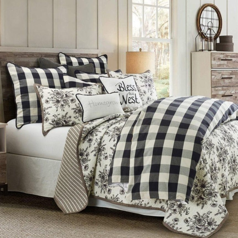Comforter Set, Buffalo Check Pattern, Modern Farmhouse Buffalo Check