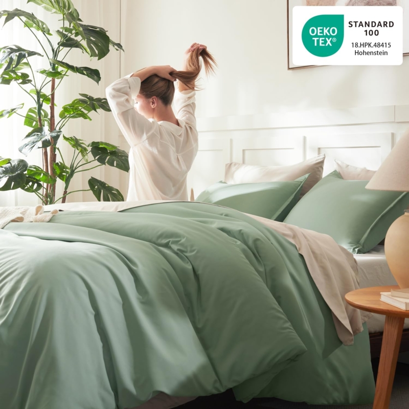 Comforter Set: Charcoal Gray Box Stitch Quilting, Modern Minimalist