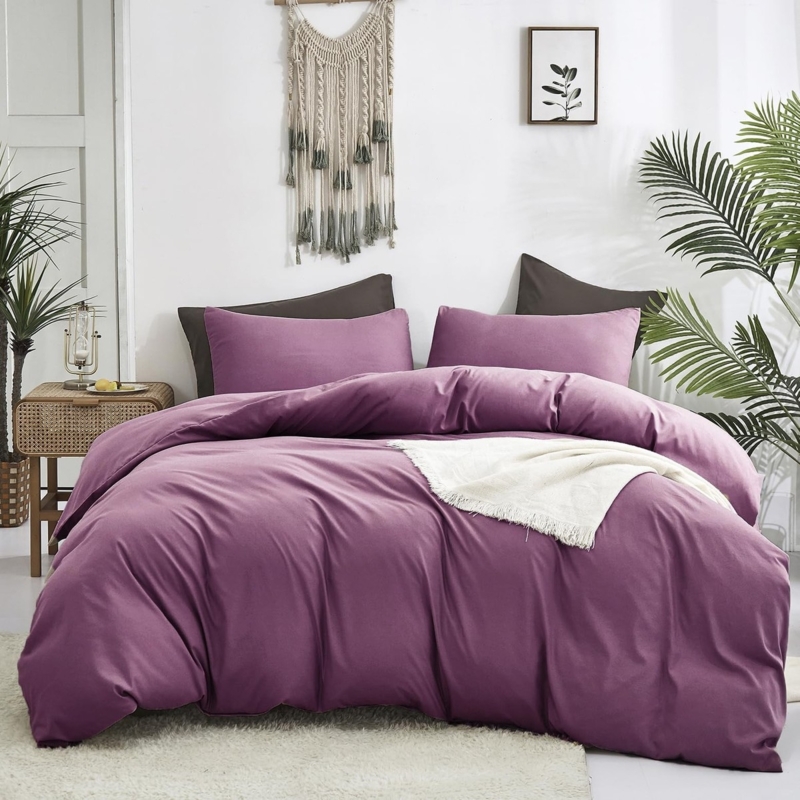 Comforter Set Dusty Mauve Geometric Tufted Modern Bedding