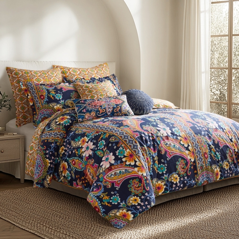 Comforter Set Mandala Pattern Global Inspired Bedding