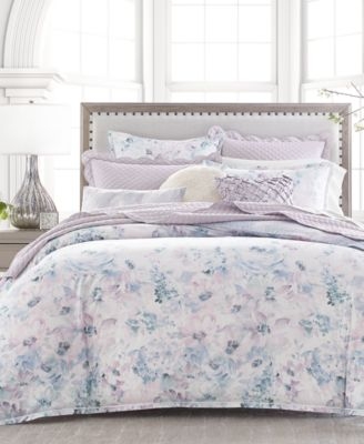 Comforter Set Navy Blue Oversized Floral Print Coastal Tropical
