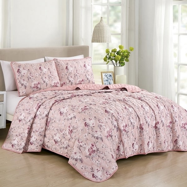 Comforter Set Quilted Detailing Plush Fill Modern Clean Bed Styling