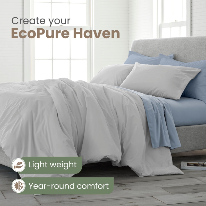 Comforter Set: Soft Washed Texture, Minimalist Scandinavian Style