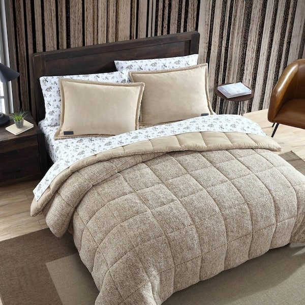 Comforter Set Triangular Geometric Pattern Reversible Lodge