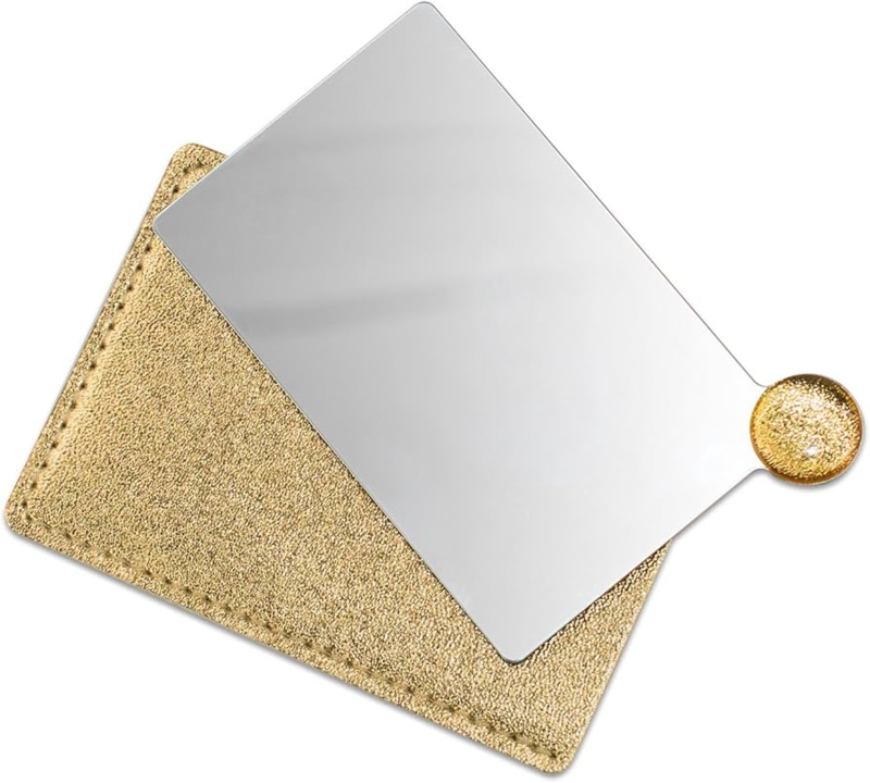 Compact Mirror Ultra Slim Handheld with Protective Sleeve
