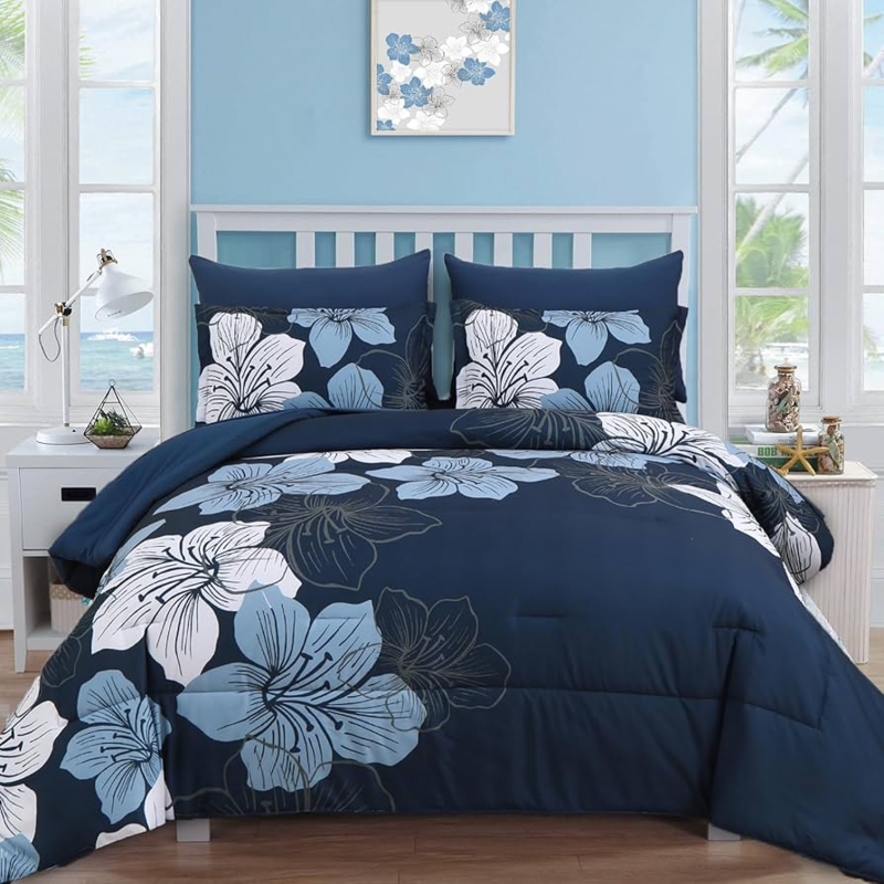 Complete Botanical Comforter Set with Coordinated Sheets