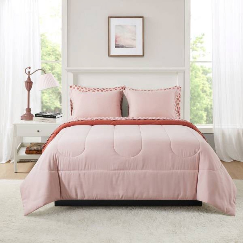 Contemporary Comforter Set featuring Horizontal Channel Stitching