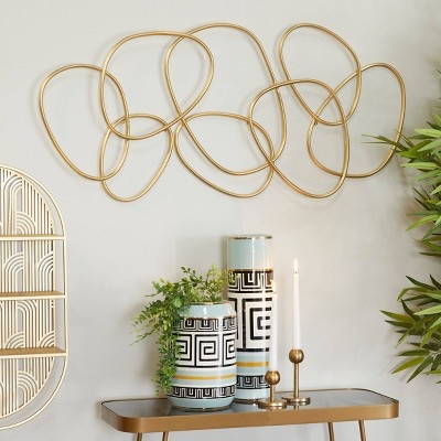Contemporary Wire Wall Art Geometric Disks Open Work