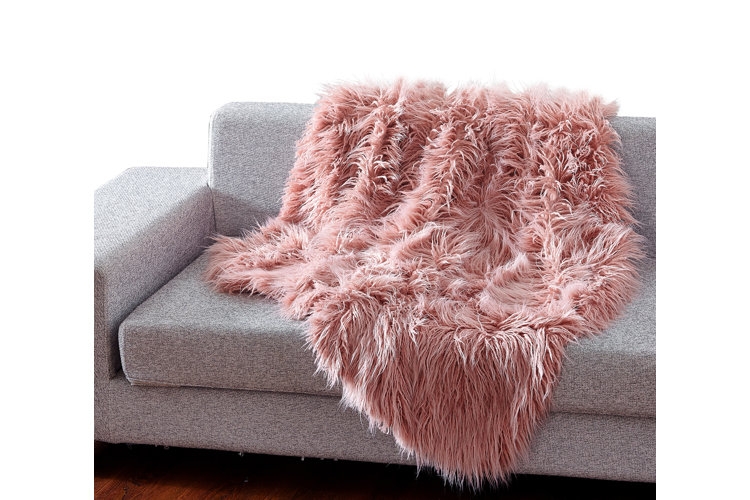 Cream Wool Woven Throw with Chunky Knit Texture