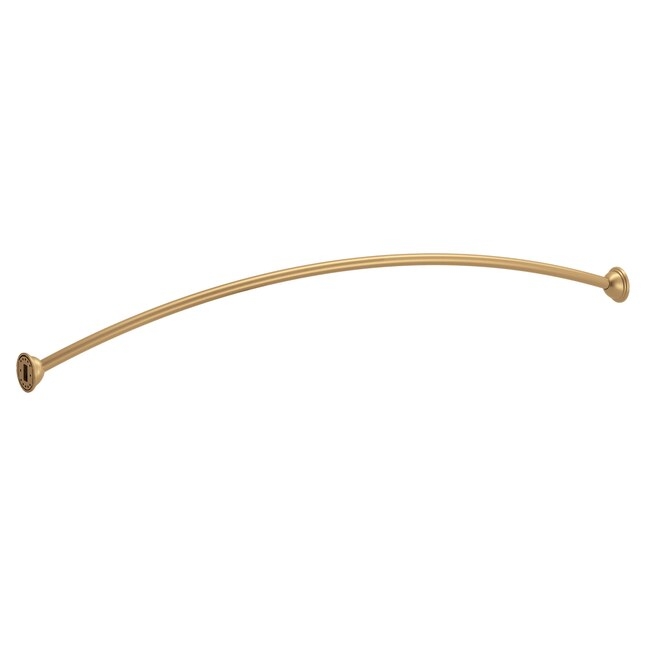 Curved Shower Curtain Rod Bronzed Gold Finish Adjustable Traditional