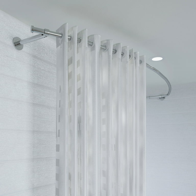 Curved Shower Curtain Rod, Polished Chrome Finish, Adjustable