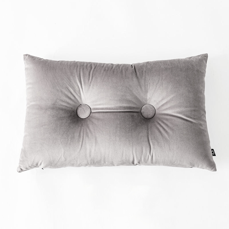 Decorative Pillow in Forest Green Velvet with Button Tufting