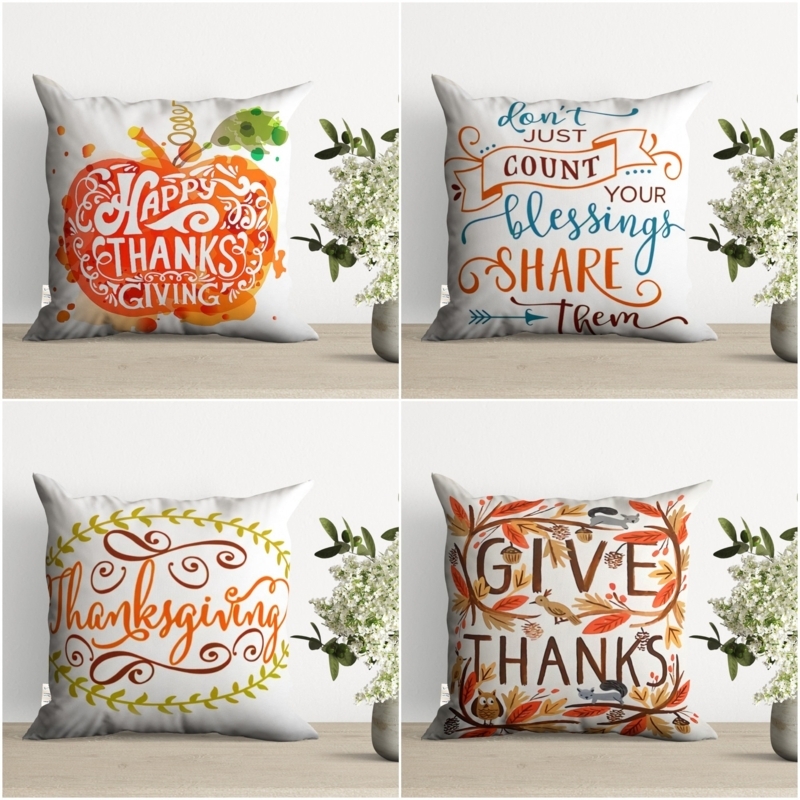 Decorative Pillows Botanical Print Autumn Harvest Pillow Decor