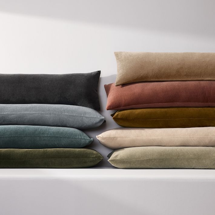 Deep Teal Velvet Oversized Lumbar Pillow Luxe Decor