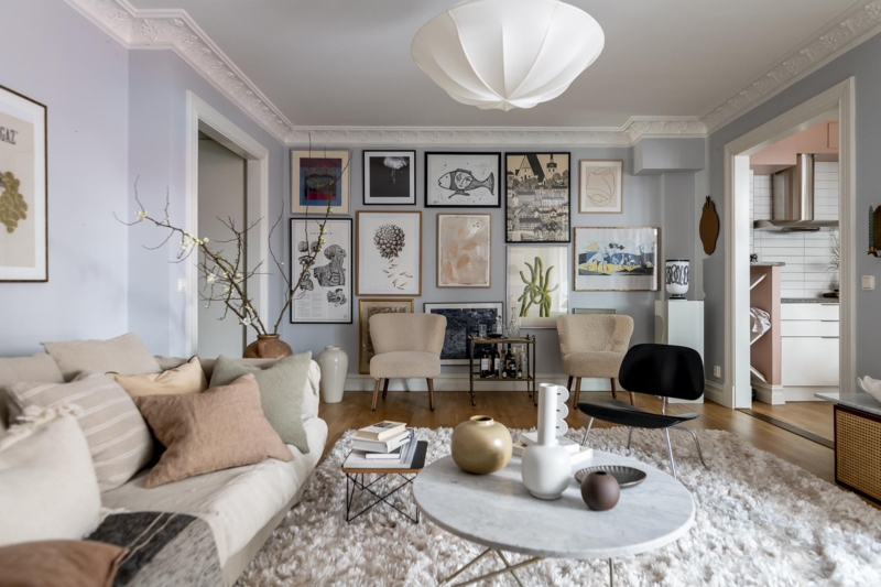 Dining Table: Scandinavian Dining Nook with Spindle Chairs