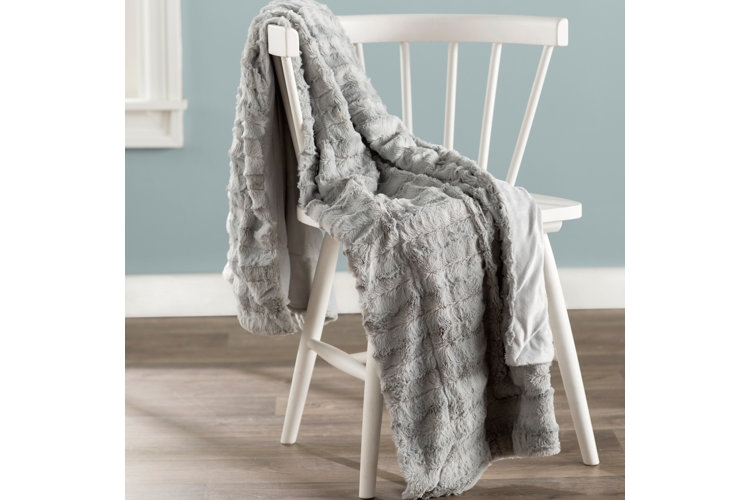 Emerald Green Faux Fur Throw with Long Pile Shaggy Texture