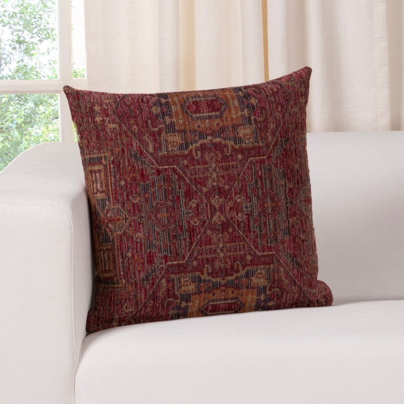 Flange Edge Throw Pillow, Botanical Print Decorative Pillows