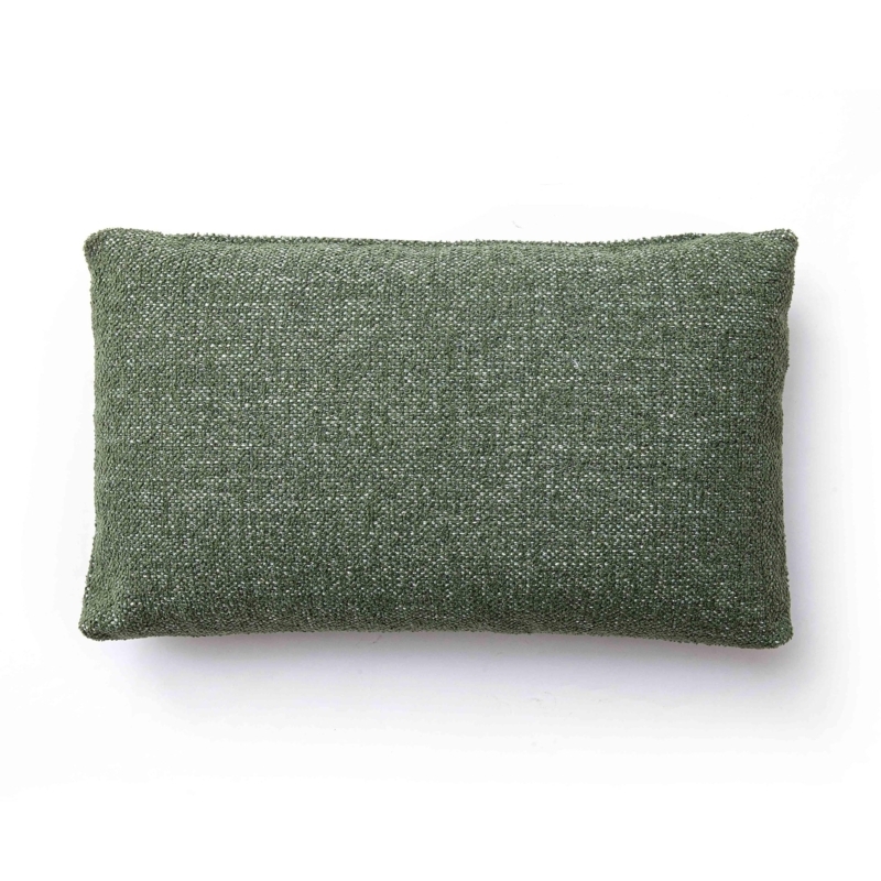 Forest Green Basketweave Texture Lumbar Pillow