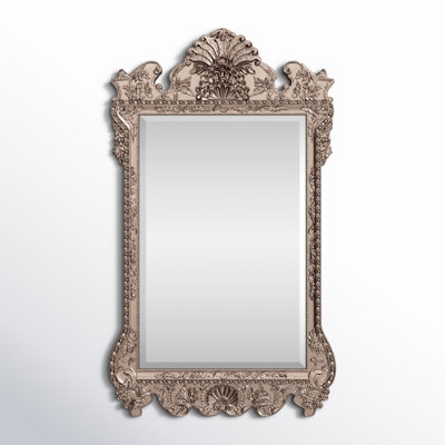 Full Length Mirror Antique Gold Finish Scrollwork Details Ornate Frame