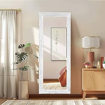 Full Length Mirror Leaning Design, Wide Frame Oversized Style