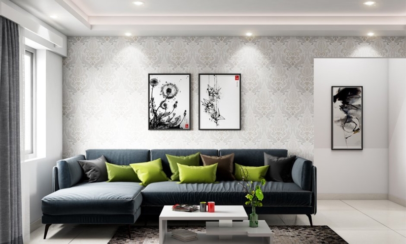 Gallery Wall Set Asymmetrical Framed Art Transitional Layout