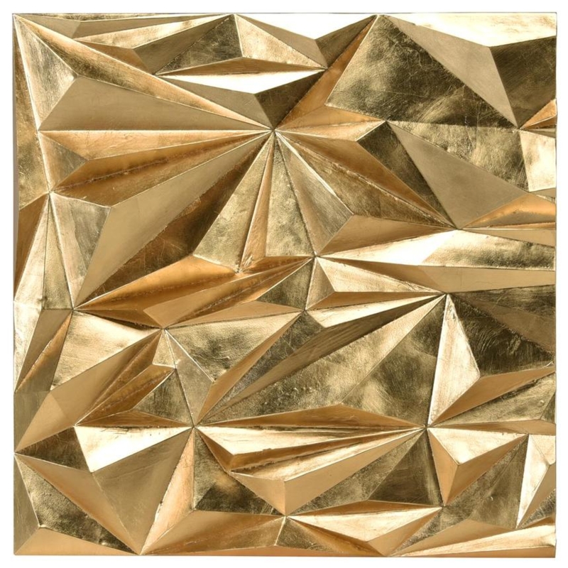 Geometric 3D Wall Sculpture with Radiating Rods and Plates