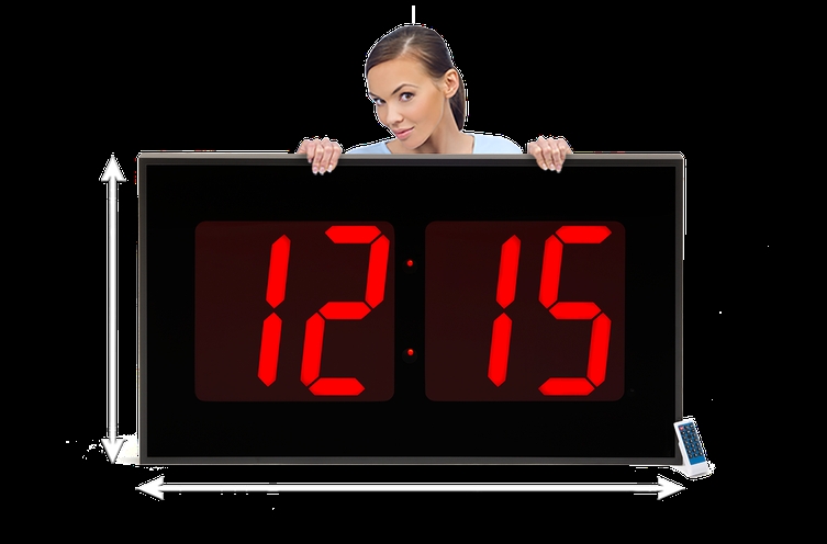 Giant Red LED Industrial Digital Wall Clock