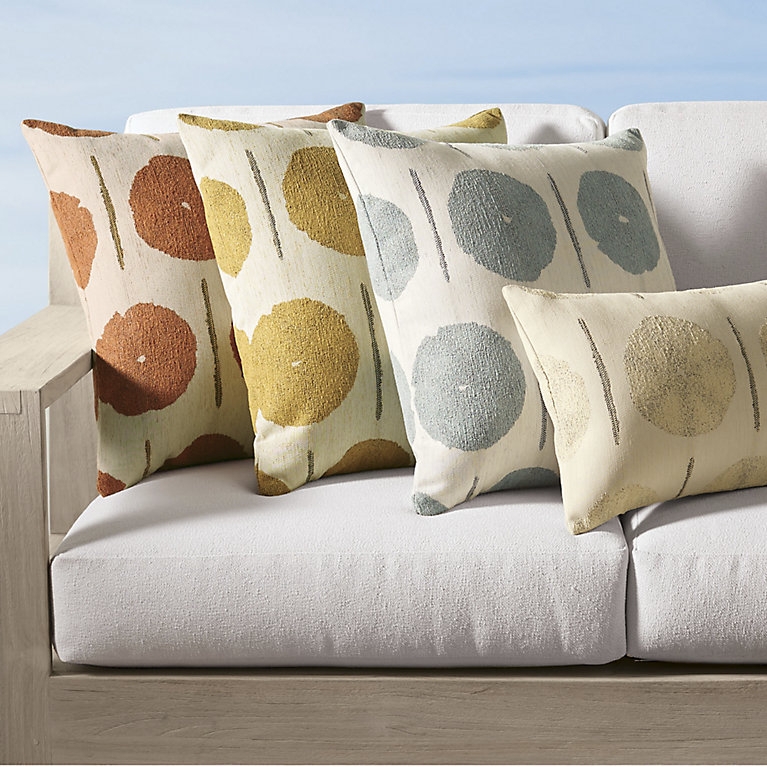 Glam Metallic Gold Lumbar Pillow with Embroidered Sunburst Motif.