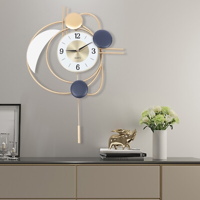 Glam Wall Clock featuring Sunburst Silhouette and Crystal Accents
