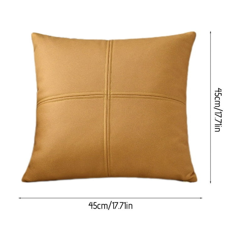 Hand-Stitched Pillow Set: Faux Leather, Baseball Stitch, Rustic Decor