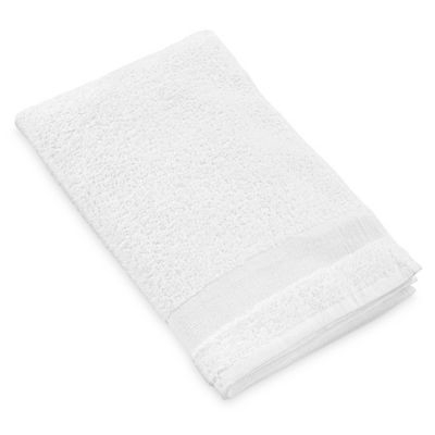 Hand Towel Absorbent Cotton Terry, Woven Cam Border Detail